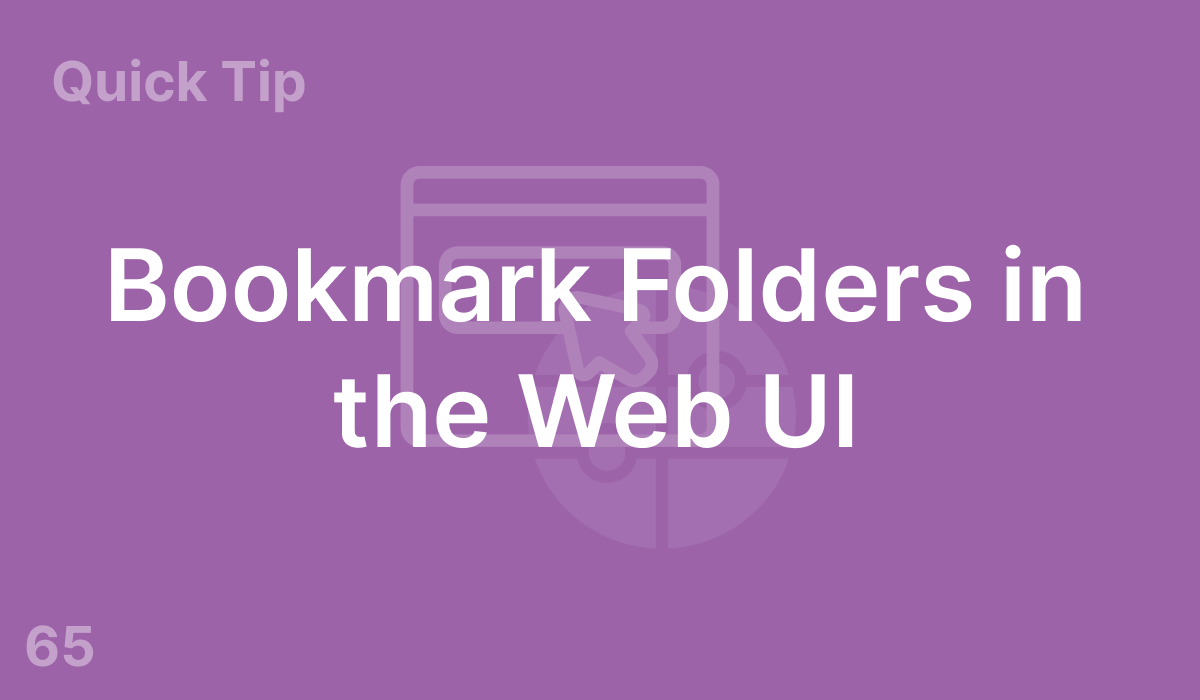Bookmark Folders in the Web UI (#65)
