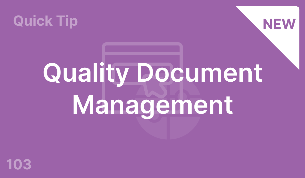 Quality Document Management (103)