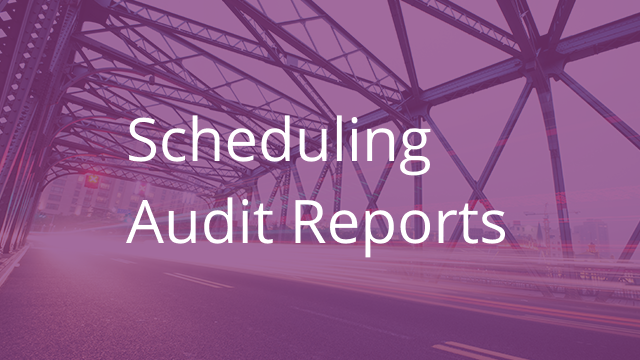 Scheduling Audit Reports