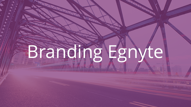 Branding Egnyte