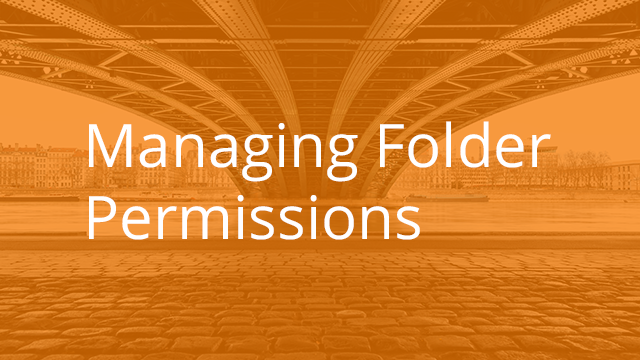 Managing Folder Permissions