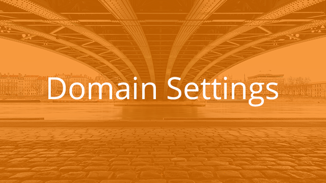 Domain Settings