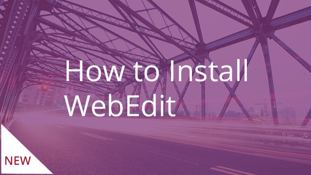How to Install WebEdit