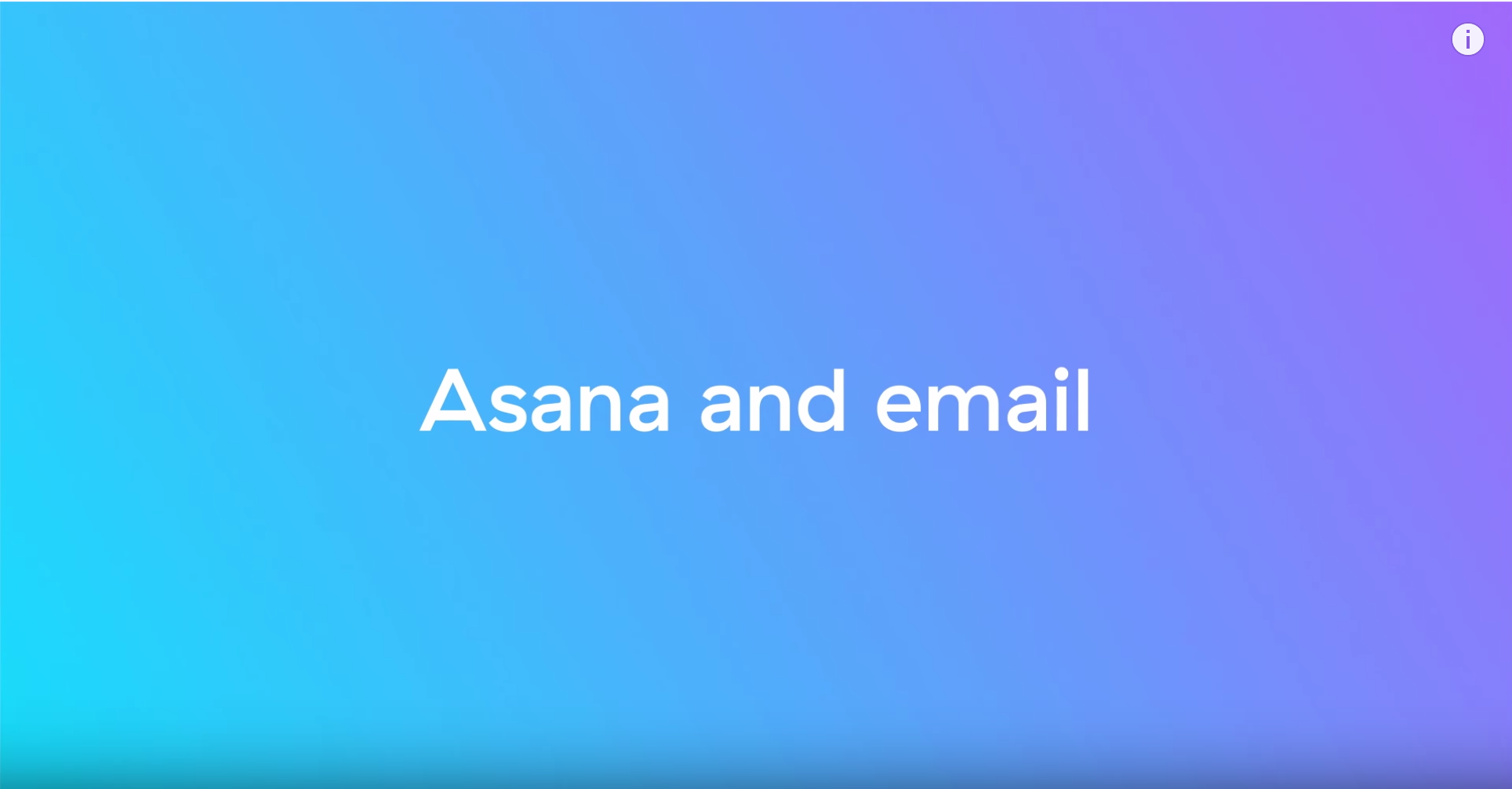 Asana and email