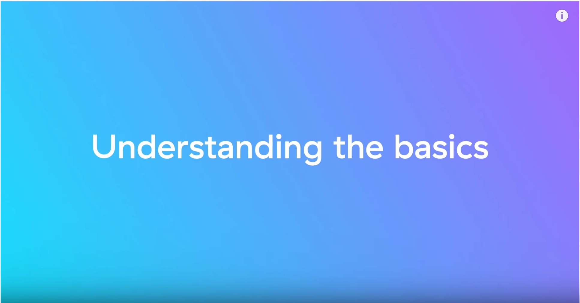Understanding the basics