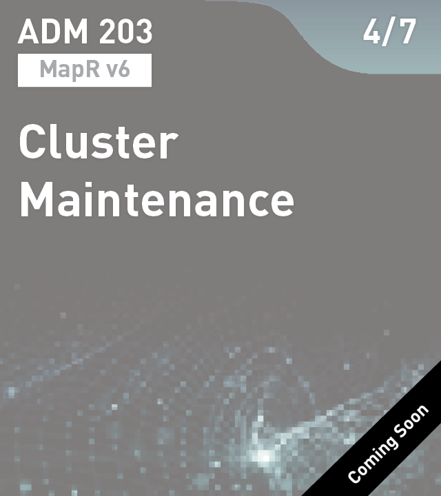 ADM 203 - Cluster Maintenance (MapR v6)
