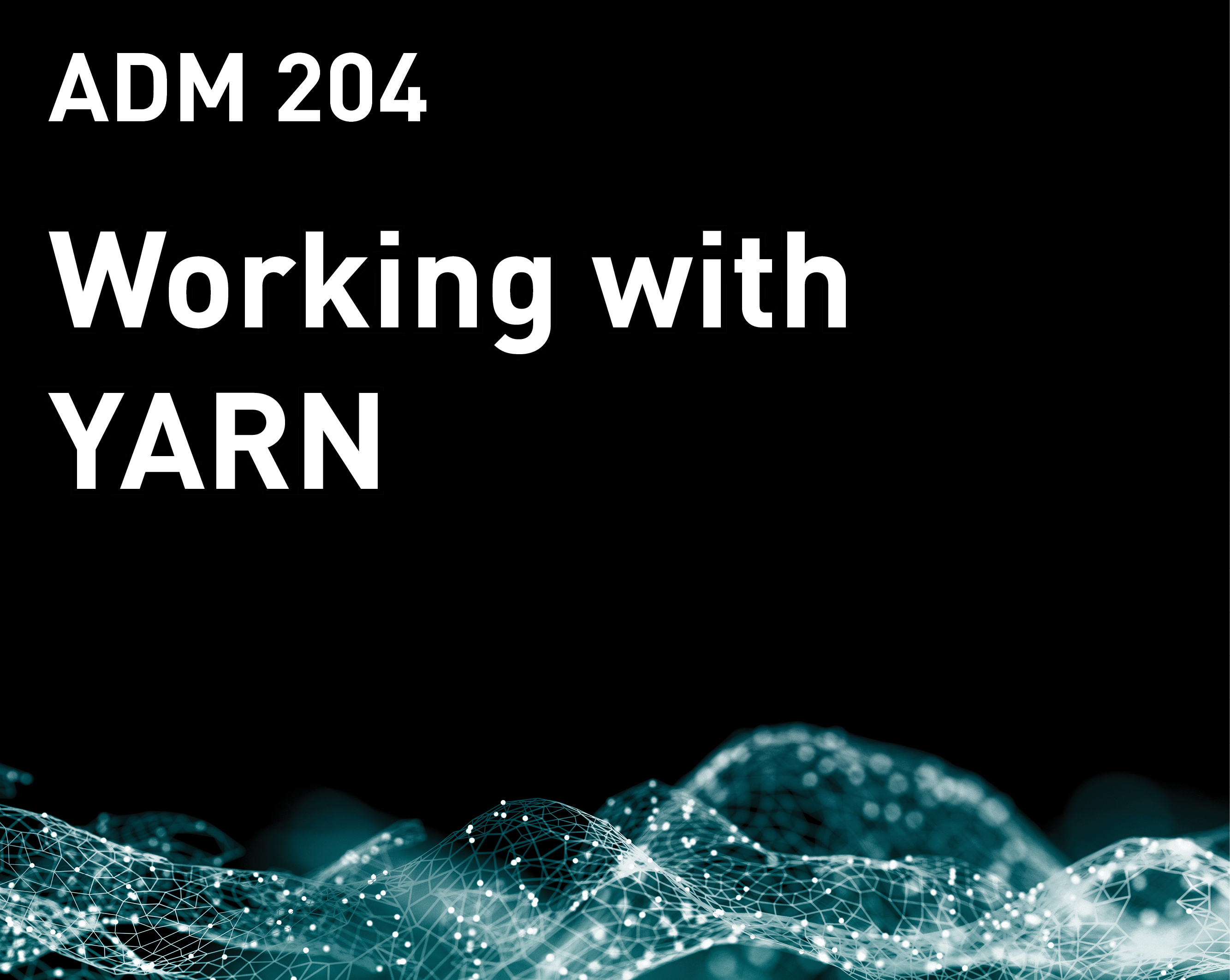Working with YARN (MapR v6)