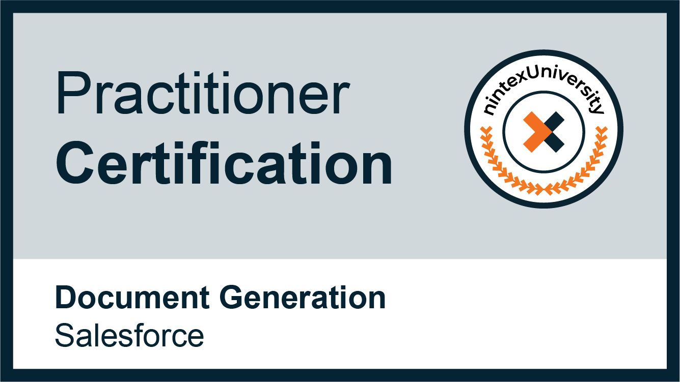 Nintex Document Generation Practitioner - Salesforce