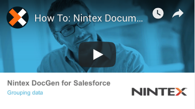 How to: Group Data in Tables in Nintex Document Generation for Salesforce