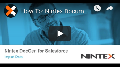 How to: Import Data in Nintex Document Generation for Salesforce