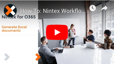 How to: Generate an Excel Spreadsheet in Nintex Workflow for Office 365