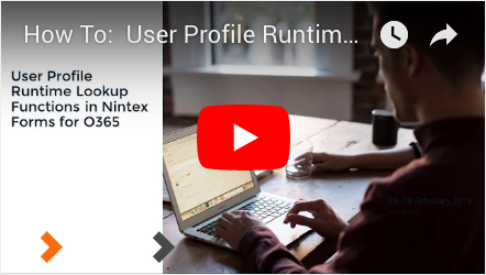 How to: User Profile Runtime Lookup Functions in Nintex Forms for Office 365