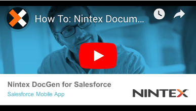 How to: Create a Nintex DocGen Lightning Component for Mobile