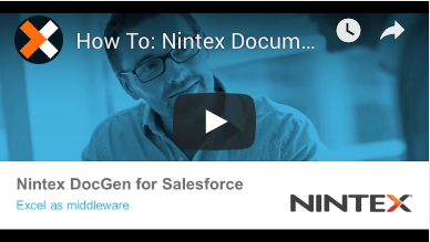 How to: Using Excel as Middleware in Nintex Document Generation for Salesforce