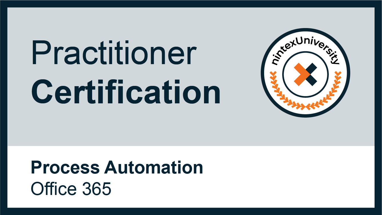 Nintex Process Automation Practitioner - Office 365