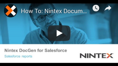 How to: Generate Salesforce Reports with Nintex Document Generation