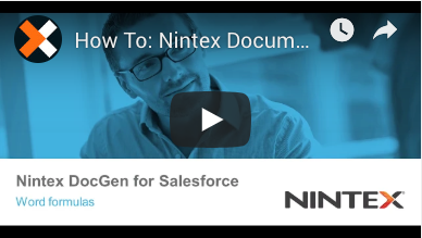 How to: Word Formulas in Nintex Document Generation for Salesforce