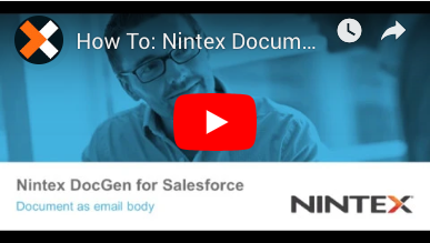 How to: Document as Email Body in Nintex Document Generation for Salesforce