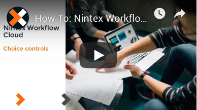 How to: Multiple Choice Control in Forms for Nintex Workflow Cloud
