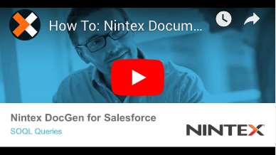 How to: SOQL Queries in Nintex Document Generation