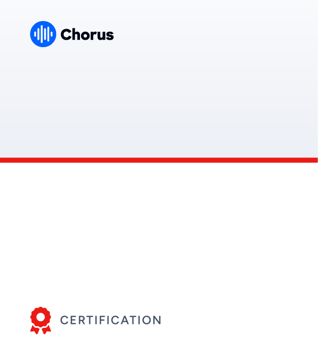 Chorus Certification