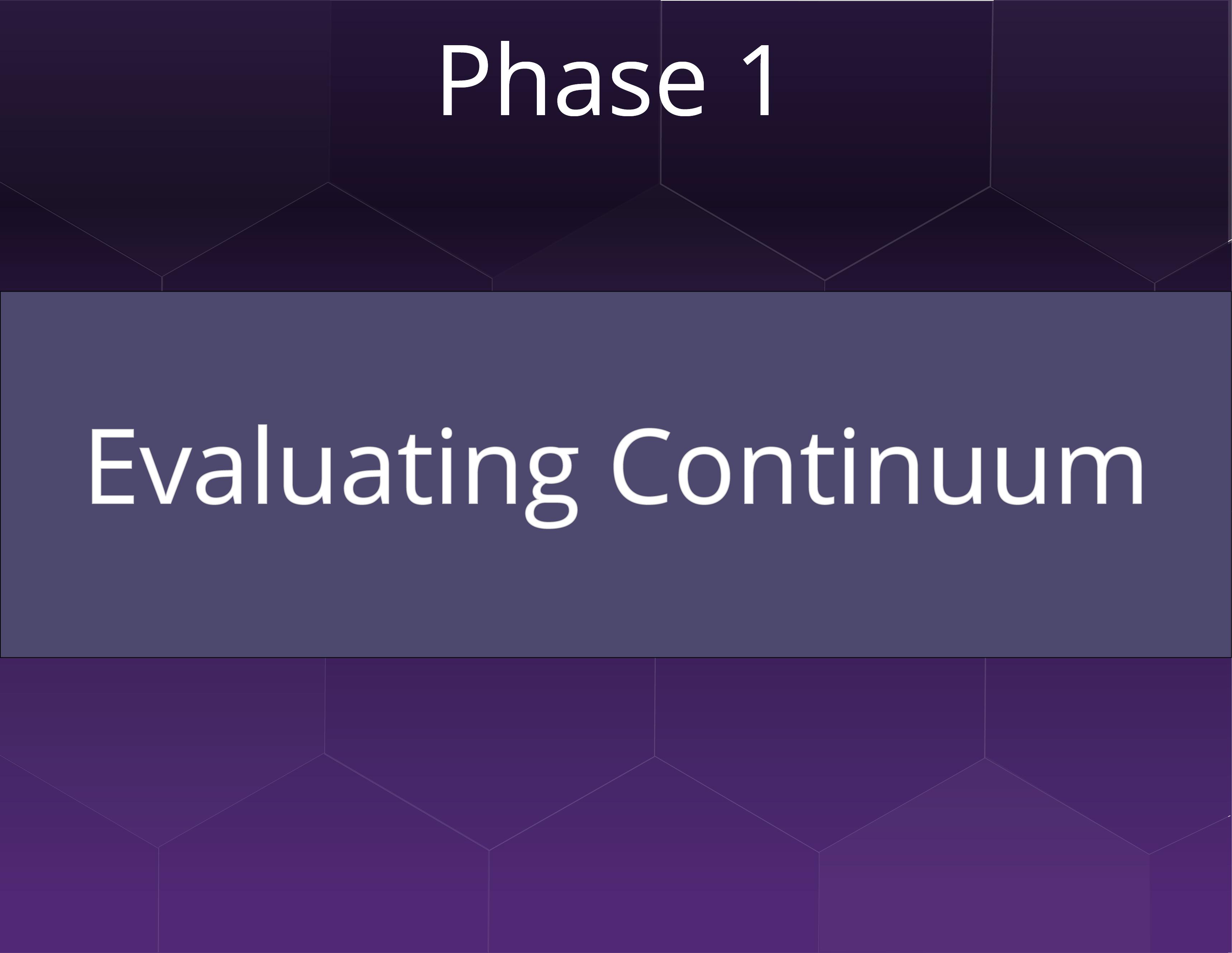 Path to Success Phase 1: Evaluating Continuum