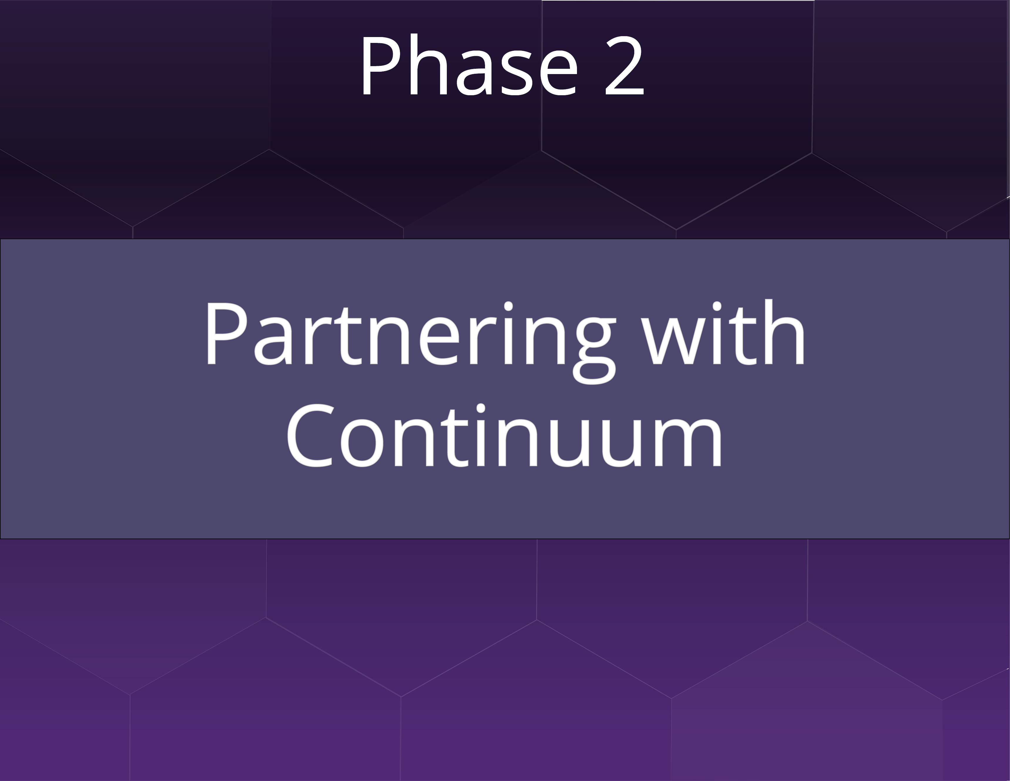 Path to Success Phase 2: Partnering with Continuum
