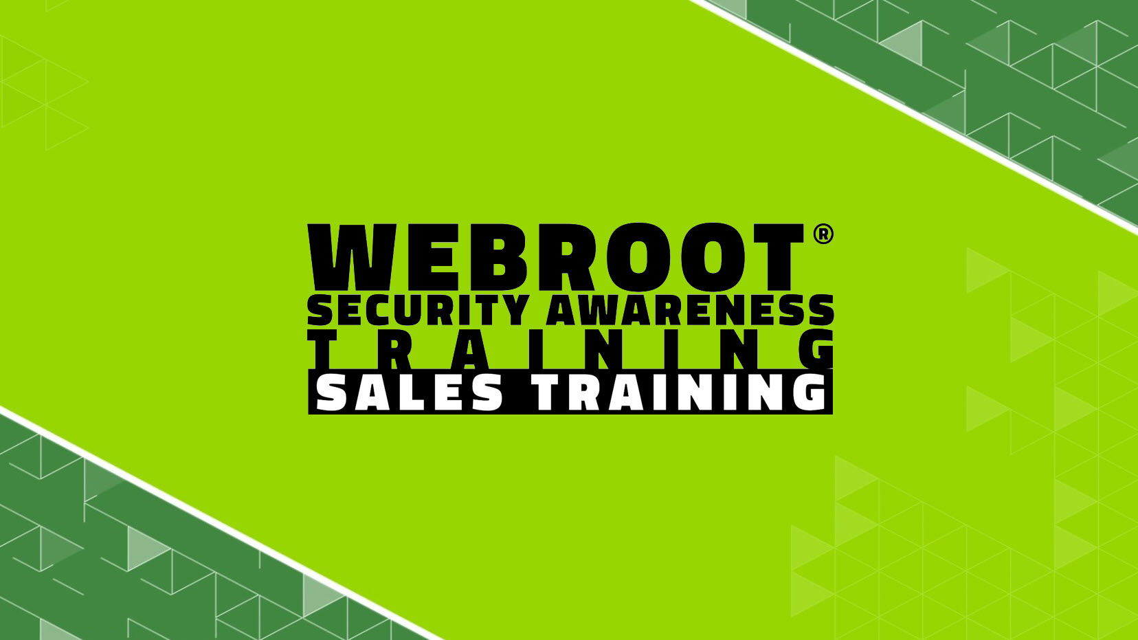 Webroot® Security Awareness Sales Training