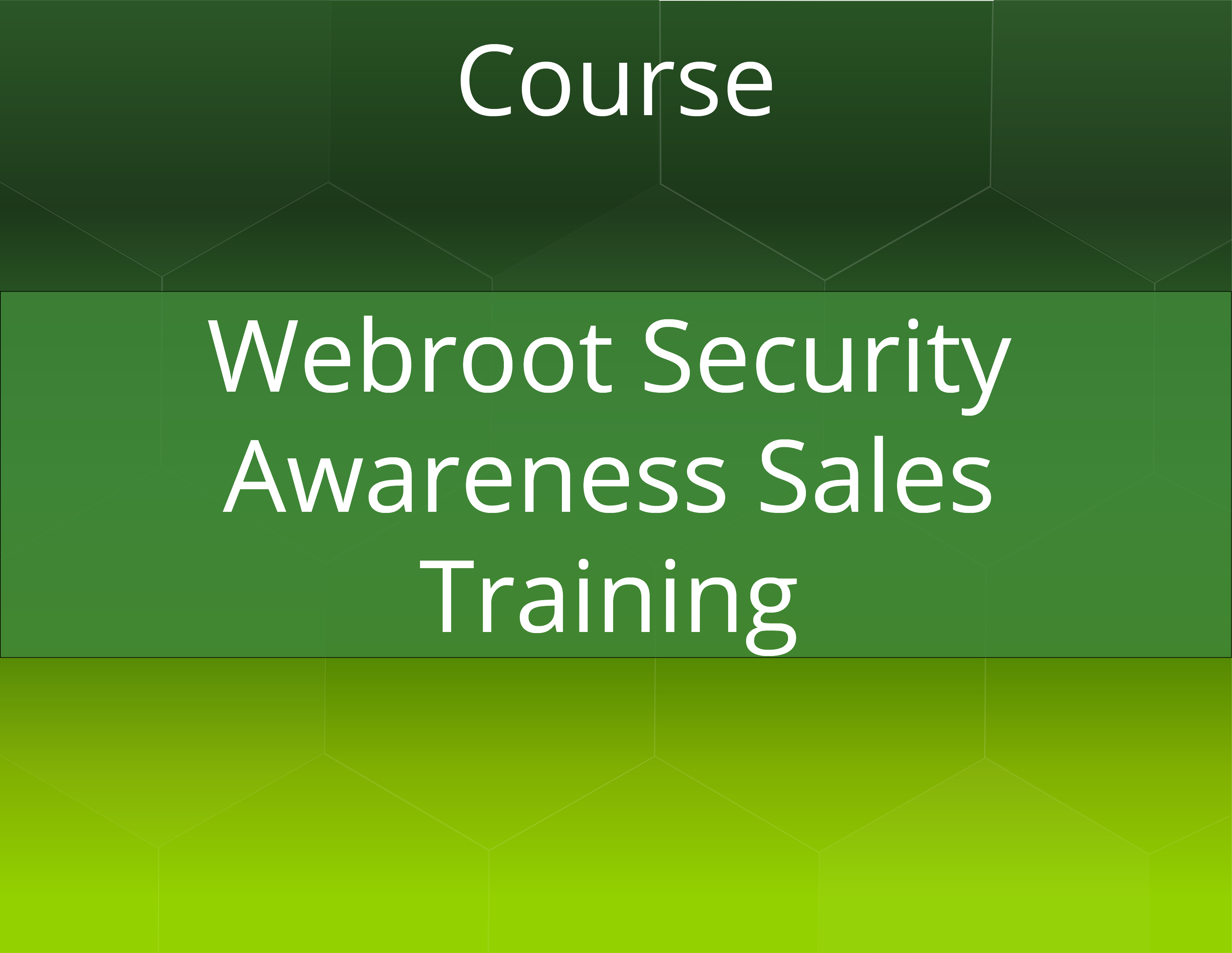 Webroot® Security Awareness Sales Training