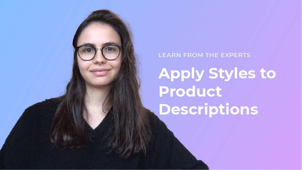 Apply Styles to Product Descriptions