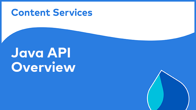ACS Development: Java API - Overview