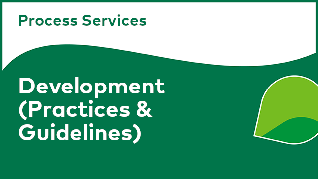 Process Services: Development (Practices & Guidelines)