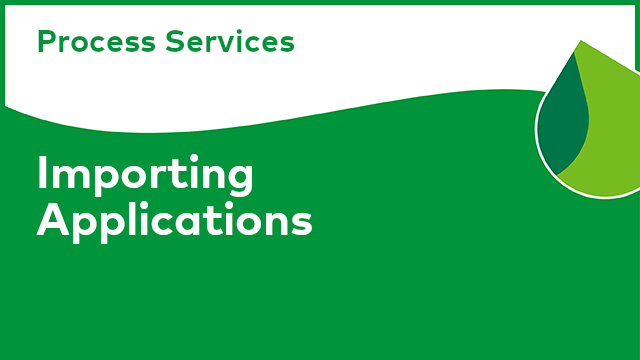 Process Services: Importing Applications