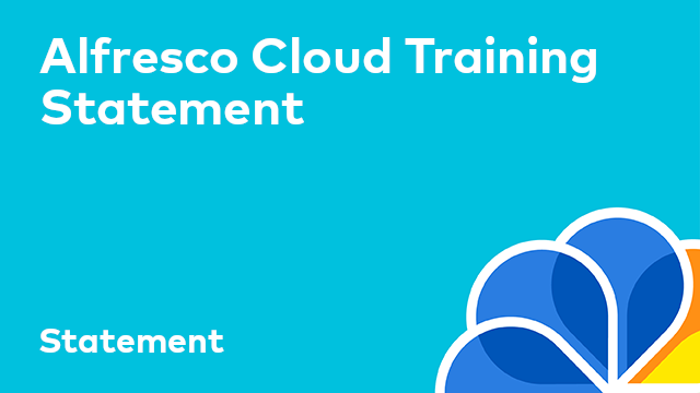 Alfresco Cloud Customer Statement