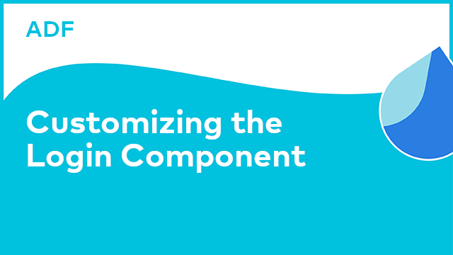 Application Development Framework: Customizing the Login Component
