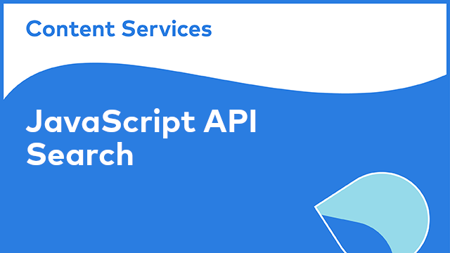 ACS Development: JavaScript API - Search