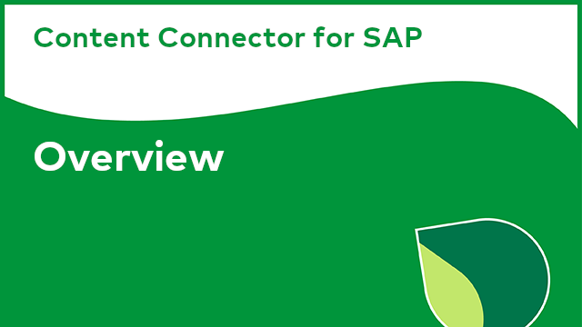 Content Connector for SAP: Overview