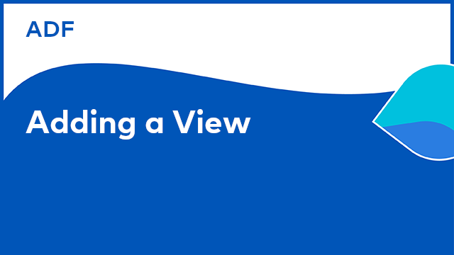 Application Development Framework: Adding a New View