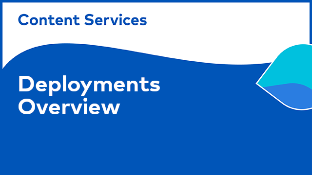 ACS Deployments: Overview
