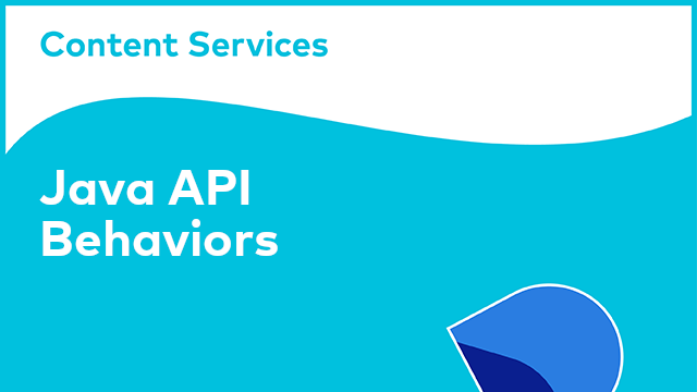 ACS Development: Java API - Behaviors