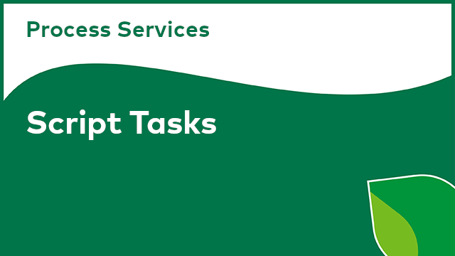 Process Services: Script Tasks