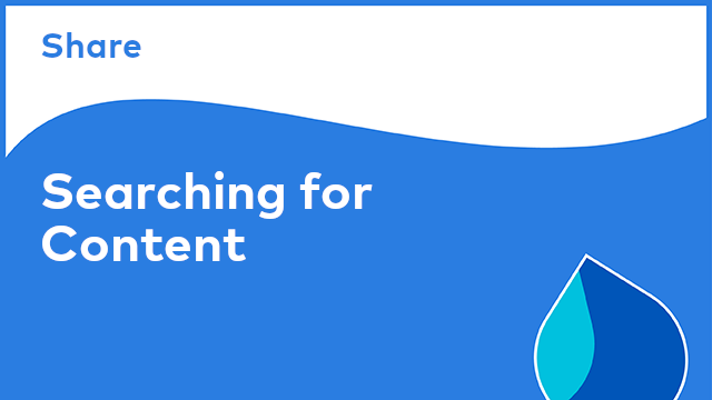 Share: Searching for Content