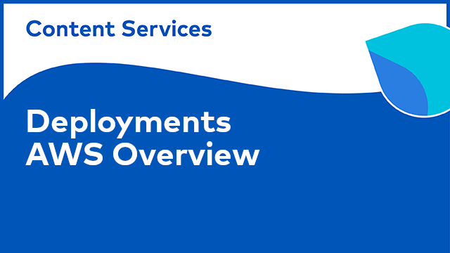 ACS Deployments: AWS Overview