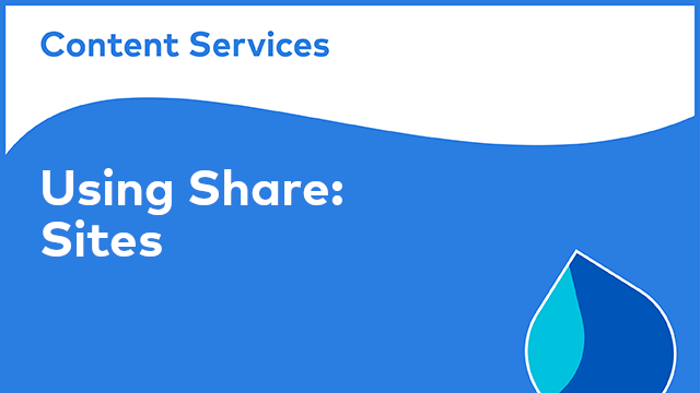 Using Share: Sites