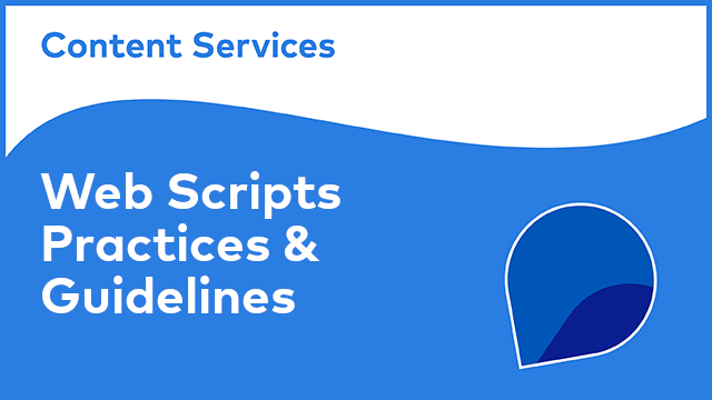 ACS Web Scripts: Practices & Guidelines