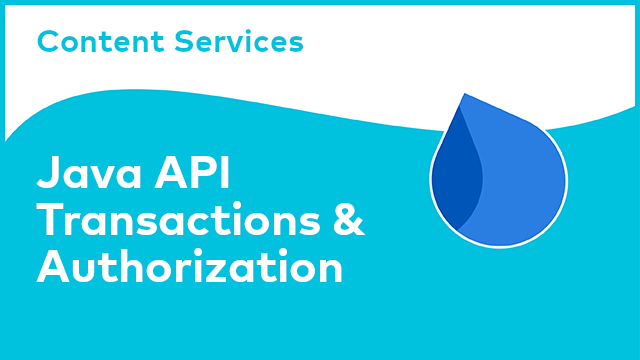 Content Services: Java API - Transactions & Authorization