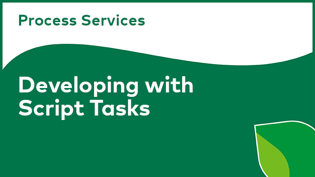 Process Services: Developing with Script Tasks