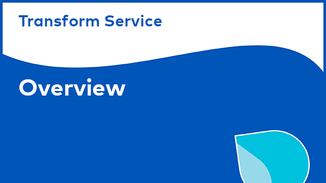 Transform Service: Technical Overview