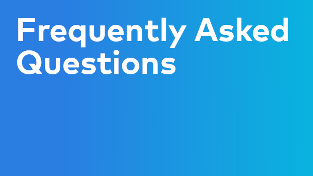 Training: Frequently Asked Questions