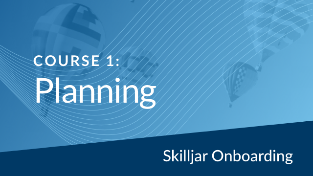 Onboarding Course 1: Planning